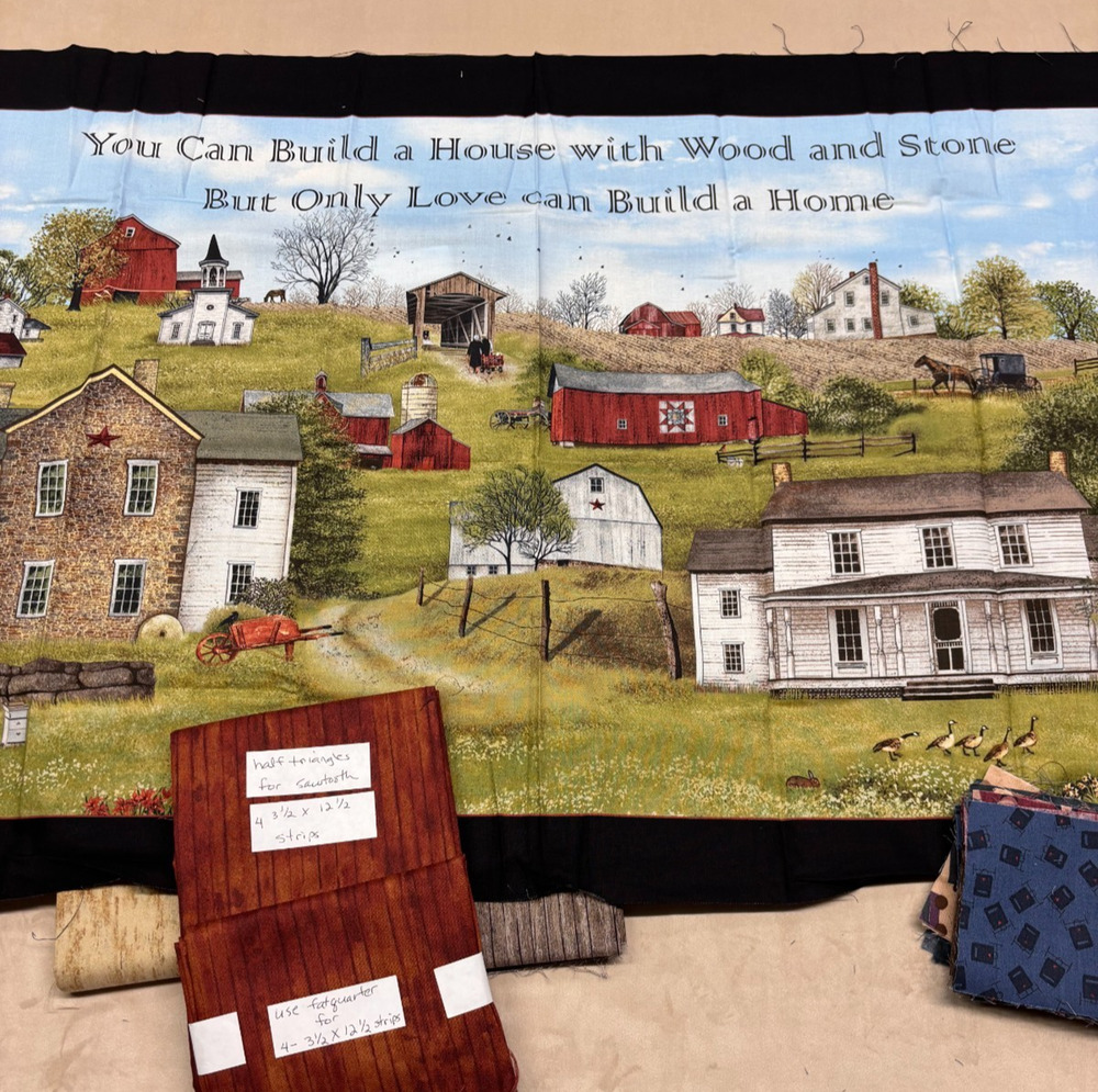 Amish Farm Quilt Fabric Panel Lot Billy Jacobs Headin Home Elizabeth Studio